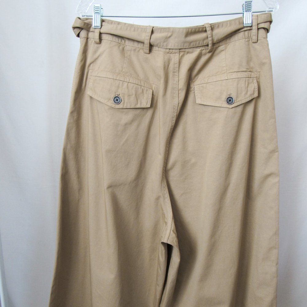 ZARA SRPLS NEW WITH TAGS Wide Leg Pants Tan Trousers Size USA 31Tall - Picture 7 of 13